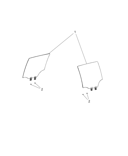 2020 Jeep Compass Glass-Rear Door Diagram for 68391492AA