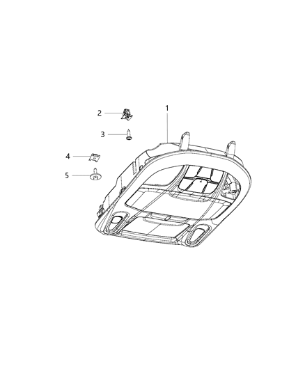 2020 Chrysler Voyager Overhead Console Diagram 1