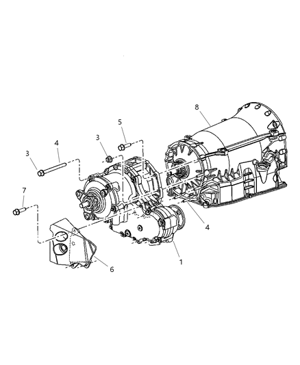 2006 Chrysler 300 Transfer Case Diagram for 4591953AE