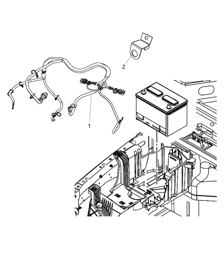 68058694AA - Genuine Mopar Battery Wiring