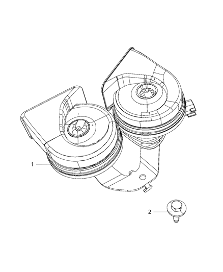 2019 Dodge Journey Horn Diagram for 68406303AA