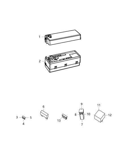 2015 Dodge Charger Cover-Power Distribution Center Diagram for 68271212AA