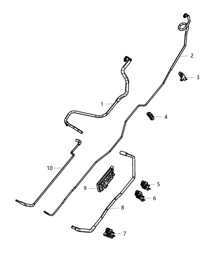 2014 Ram 2500 Fuel Lines, Rear Diagram 1