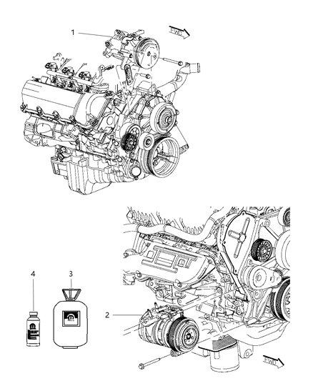 2009 Dodge Nitro COMPRES0R-Air Conditioning Diagram for 55111401AC