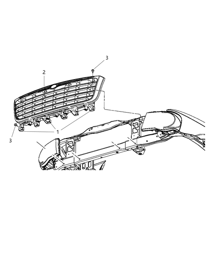 2008 Chrysler Aspen Grille Diagram