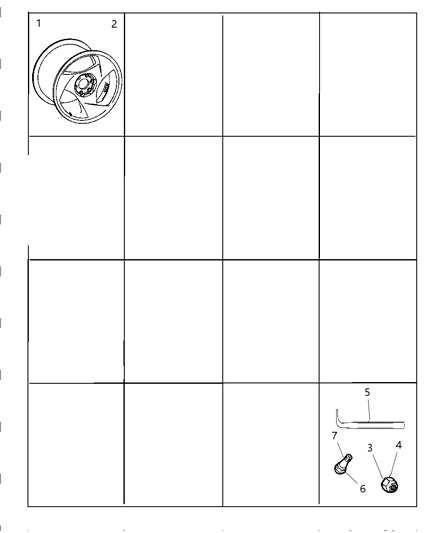 1999 Dodge Viper Aluminum Wheel Rear Diagram for RR37SZ2AA