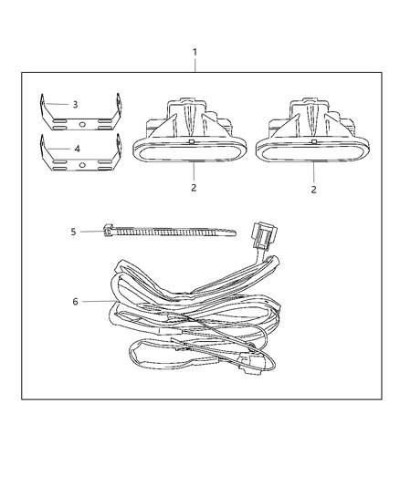 2010 Dodge Ram 1500 Light Kit - Fog Diagram