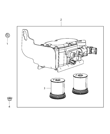 2012 Chrysler 300 Separator-FUEL/WATER Separator Diagram for 68090648AA