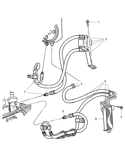 2008 Jeep Liberty Cooler-Power Steering Diagram for 52125494AA