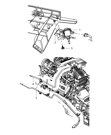 2008 Dodge Ram 3500 Emission Control Vacuum Harness Diagram