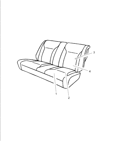 1998 Chrysler Sebring Cover Rear Seat Cushion Diagram for PS081WA