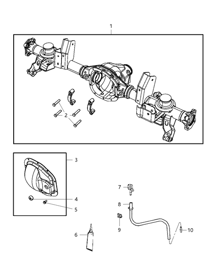 2009 Jeep Commander Housing And Vent , Rear Axle Diagram 2