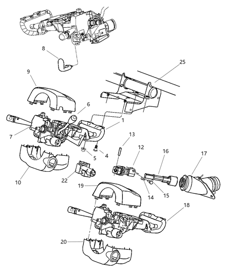 2002 Chrysler Concorde Column-Steering Diagram for 5073539AA