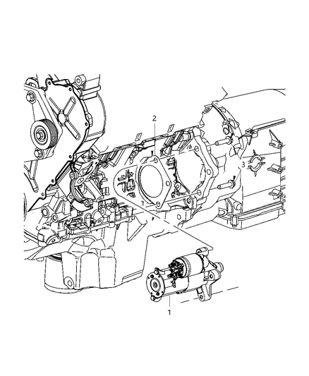 2009 Dodge Nitro Starter & Related Parts Diagram 3