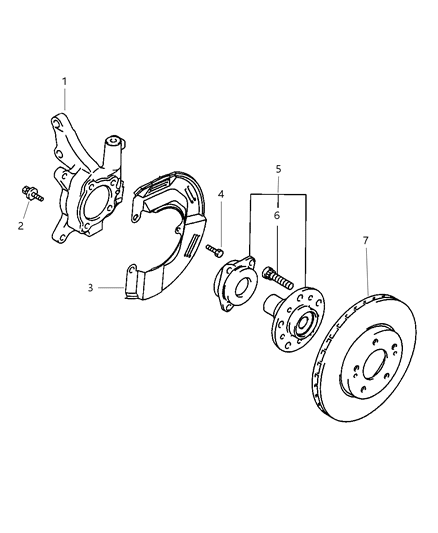 2001 Chrysler Sebring Coupe Front Wheel Hub Diagram