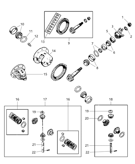 2004 Jeep Wrangler Washer-PINION Gear Diagram for 1791561