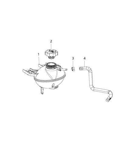 2019 Jeep Compass Hose-COOLANT Bottle Supply Diagram for 68366442AA