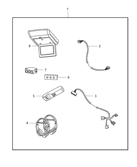 2010 Jeep Grand Cherokee Media Sys-Monitor With Dvd Diagram for 82211759