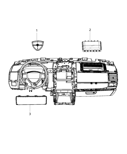 2017 Dodge Grand Caravan Air Bags Front Diagram