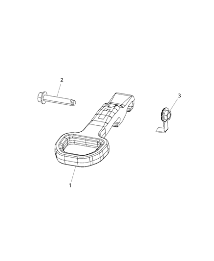 2019 Ram 3500 Tow Hooks, Front Diagram