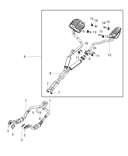 2020 Dodge Charger Brace-Exhaust Pipe Diagram for 4578287AD