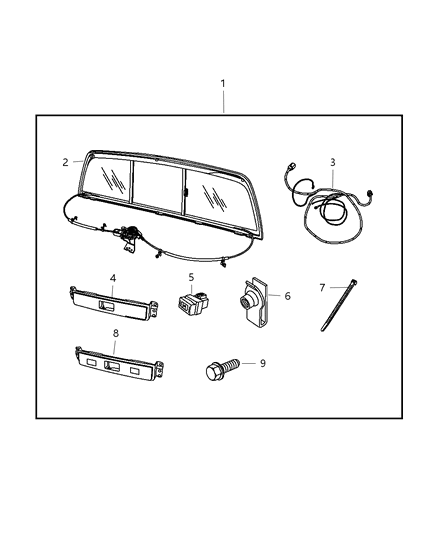 2007 Dodge Ram 3500 Pickup Window Kit - Slider Diagram