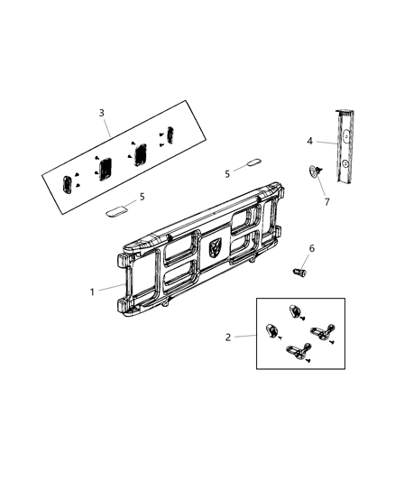 2019 Ram 1500 Pick-Up Box Divider Diagram