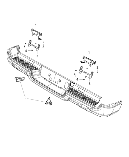 2019 Ram 1500 Lighting, Rear Fog And License Lamps Diagram