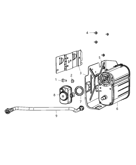 2011 Jeep Liberty Vapor Canister & Leak Detection Pump Diagram