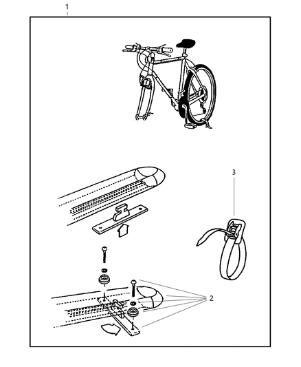 2002 Dodge Intrepid Bike Carrier - Roof Mount Diagram 2