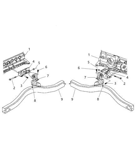 2006 Jeep Wrangler Engine Mounts Diagram 2