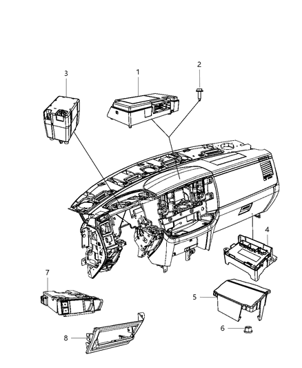 2012 Ram 2500 Module-Wireless Ignition Node Diagram for 5026533AH