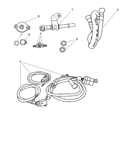 2003 Dodge Ram 3500 Hose-Fuel Diagram for 5179243AA