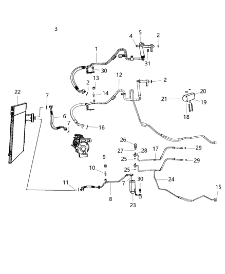 2020 Dodge Grand Caravan TRANSDUCE-A/C Pressure TRANSDUCER Diagram for 68308727AA