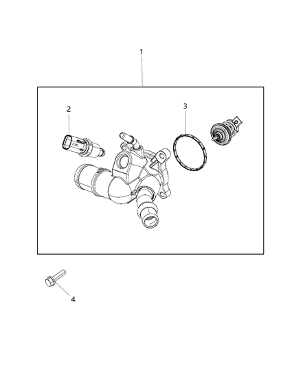 2015 Ram ProMaster City Thermostat & Related Parts Diagram
