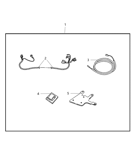 2007 Jeep Grand Cherokee INSTALKIT-SATELITE Receiver Diagram for 82210436