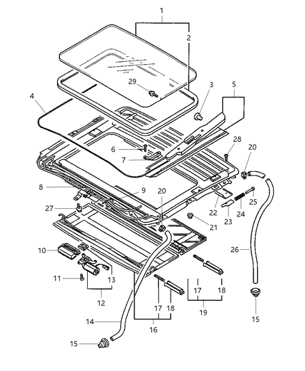 2000 Dodge Avenger Sunroof Diagram