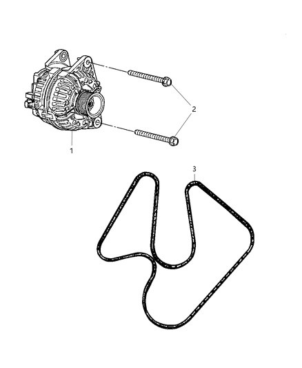 2004 Dodge Ram 2500 ALTERNATR Diagram for 56028732AA