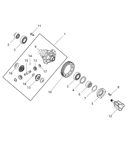 2016 Jeep Renegade Differential Diagram 1