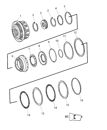 2008 Dodge Sprinter 3500 RETAINER-Clutch Diagram for 52108395AA