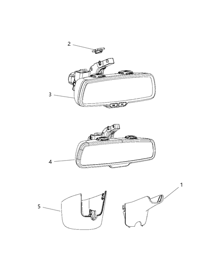 2020 Dodge Challenger Mirror - Inside Rearview Diagram