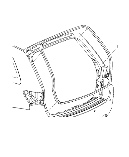 2014 Dodge Durango WEATHERSTRIP-LIFTGATE Opening Diagram for 55399175AD