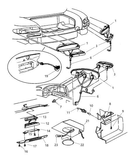 1998 Dodge Viper Lamp-Back-Up And Turn Signal Diagram for 4642100