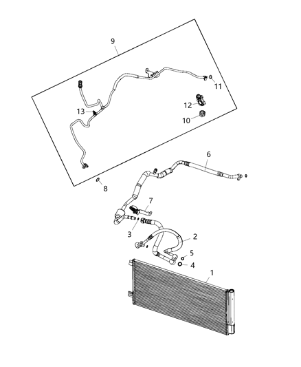 2018 Jeep Renegade CONDENSER-Air Conditioning Diagram for 68285225AA