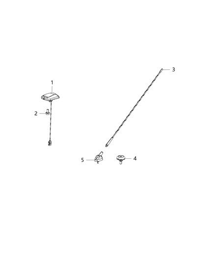 2021 Ram ProMaster 3500 Support-Antenna Diagram for 68169512AA