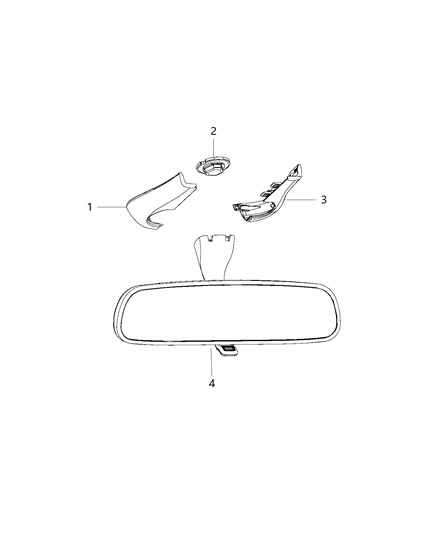 2014 Dodge Charger Inside Rear View Mirror Diagram for 57010496AE