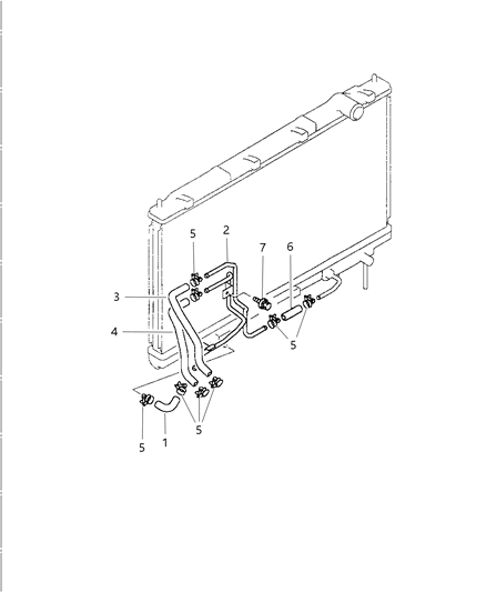 1997 Dodge Avenger Transmission Oil Cooler & Lines Diagram 1