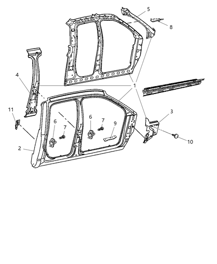 2010 Dodge Ram 4500 Front Aperture Panel Diagram 2