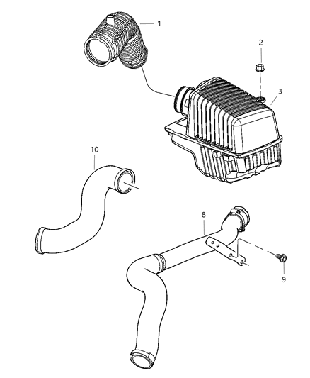 2002 Chrysler Sebring Sedan & Convertible Air Cleaner Diagram 1