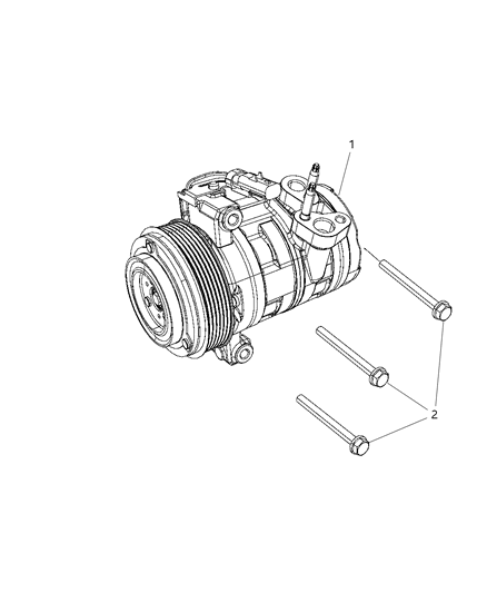 2007 Jeep Wrangler Compressor & Mounting Diagram